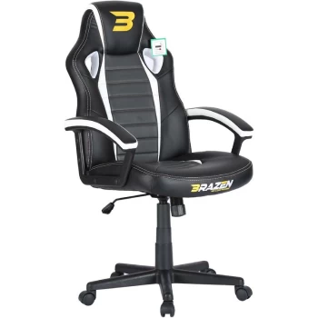 Image of BraZen Salute PC Gaming Chair - White