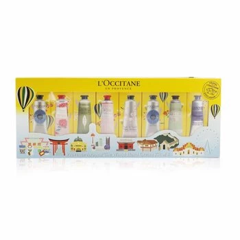Image of L'OccitaneProvence Around The World Hand Cream Kit Of 8: (2xShea Butter + 1x Rose, Cherry Blossom, Lavender, Peony, Almond, Verbena) 30ml/1oz 8x30ml/1