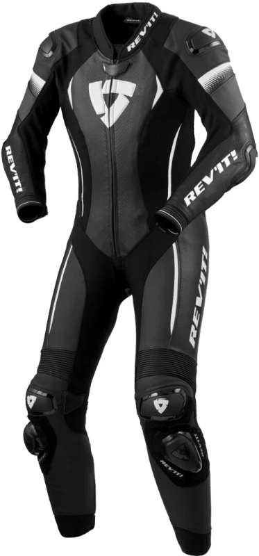 Image of REV'IT! Xena 4 Ladies One Piece Suit Black White Size 34