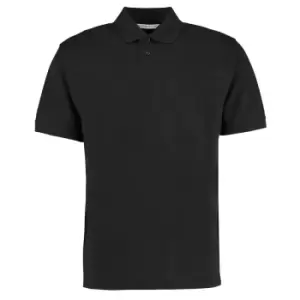 Image of Kustom Kit Mens Regular Fit Workforce Pique Polo Shirt (S) (Black)