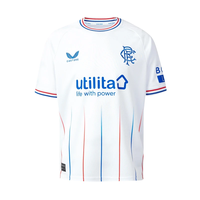 Image of Castore Rangers Away Shirt 2023 2024 Juniors - White White 7 - 8 Years