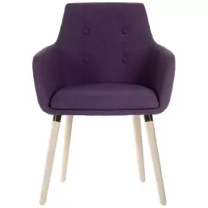 Image of Teknik 4 Legged Soft Padded Office Chair - Plum