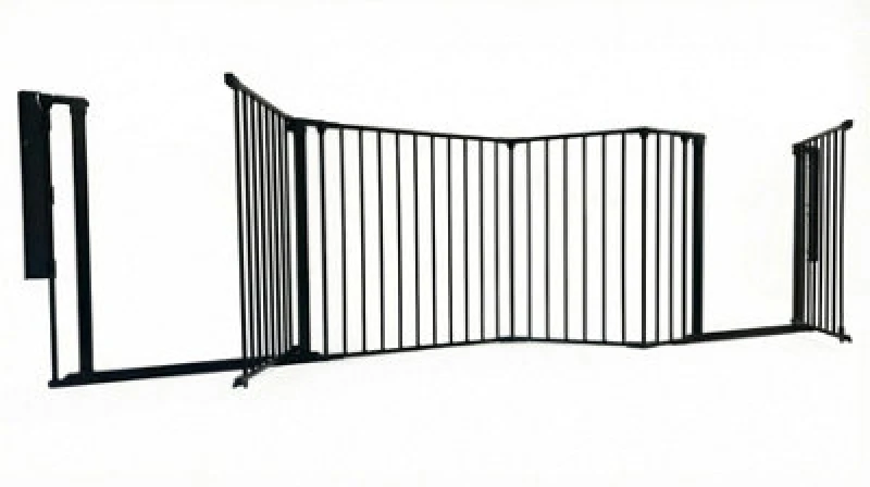 Image of Safetots Two Door Multi Panel Solution For Up And Down Staircases, Black, 298Cm Of Length, Includes 2 Door Opening Panels