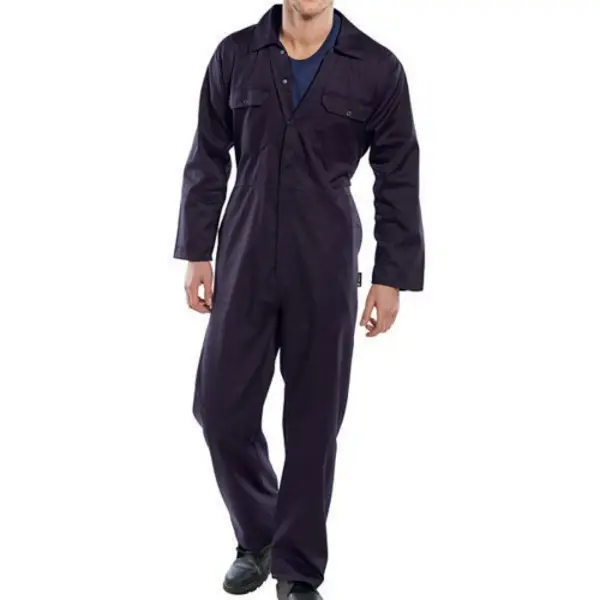 Image of Beeswift Beeswift Click Polycotton Regular Boilersuit Navy Blue 36 RPCBSN36