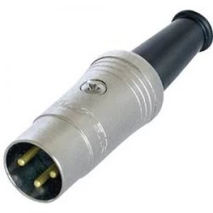 Image of DIN connector Plug straight Number of pins 3 Black Rean NYS321G