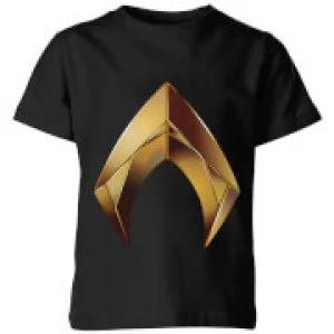Image of Aquaman Symbol Kids T-Shirt - Black - 5-6 Years