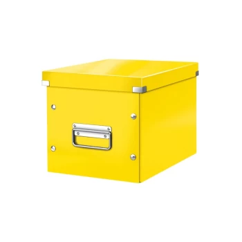 Image of WOW Click & Store Cube Medium Storage Box, Yellow