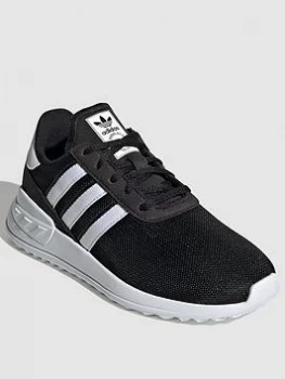 Image of adidas Originals Unisex Kids LA Trainer Lite Shoe - Black/White, Size 13