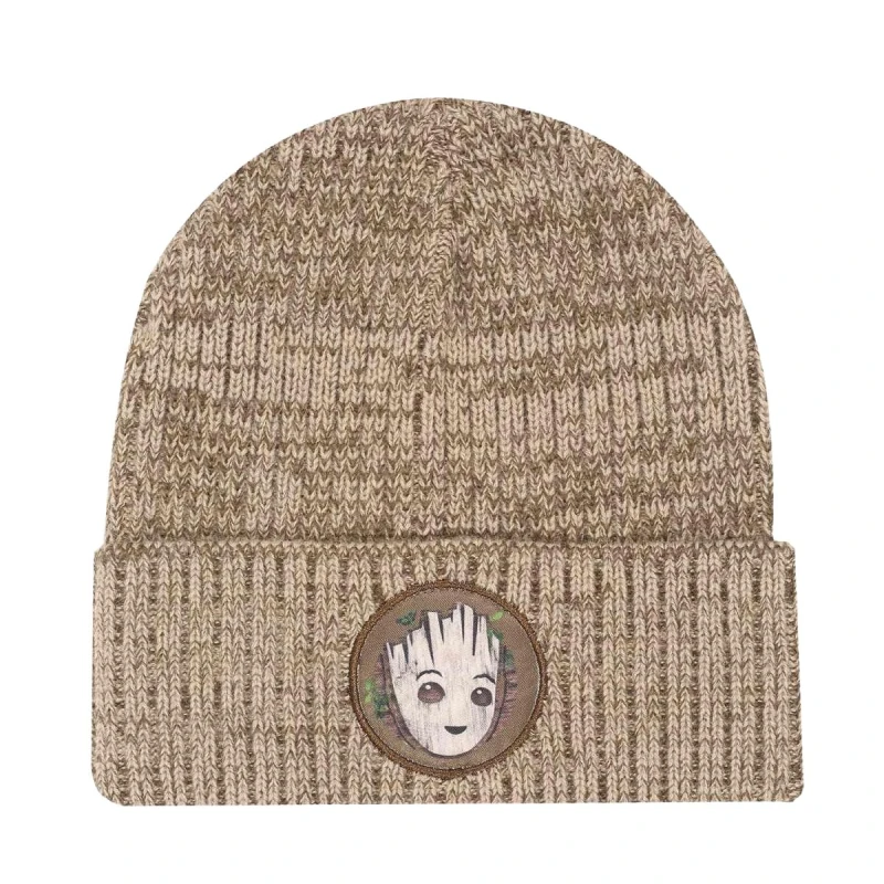 Image of I Am Groot Mens Groot Beanie in Beige Beige Male One Size