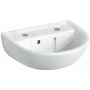 Image of Sandringham 21 Wall Hung Basin 450mm Wide - 2 Tap Hole - Armitage Shanks
