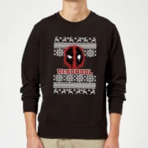 Image of Deadpool Christmas Sweatshirt - Black - S