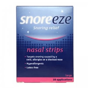 Image of Snoreeze Snoring Relief Nasal Strips Large 10