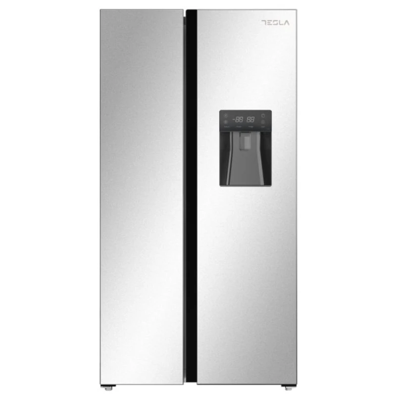 Image of Tesla T582SBSX American Fridge Freezer With Water Dispenser Non Plumbed - STAINLESS STEEL T582SBSX