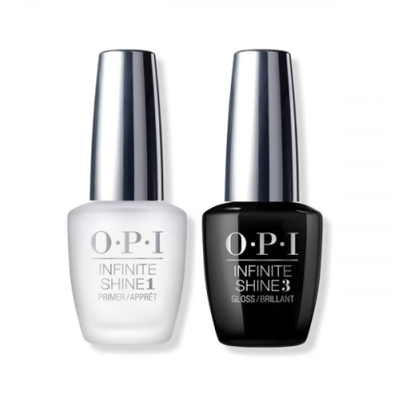 Image of OPI Infinite Shine Long-Wear Gel-Like Base Coat and Top Coat Nail Polish Duo Pack 2 x 15ml