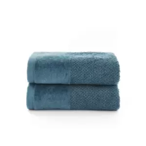 Image of Deyongs Reims 2 Pack Hand Towel - Petrol