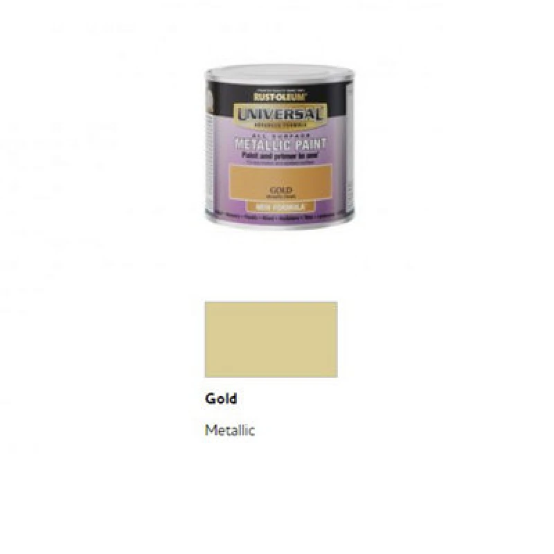 Image of Rust-Oleum Gold Universal Metallic All-Surface Paint 250ml