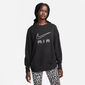 Image of Nike Air Womens Fleece Crew Sweatshirt - Black