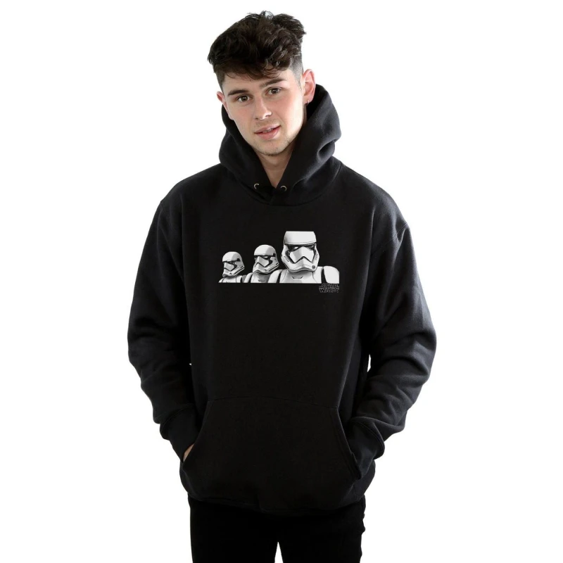 Image of Disney Men Star Wars The Rise Of Skywalker Troopers Band Hoodie in Black Size: Small Black S Male 5059400162875