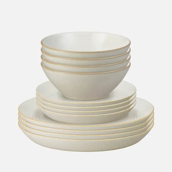 Image of Denby Impression Cream Tableware Set - 12 pcs