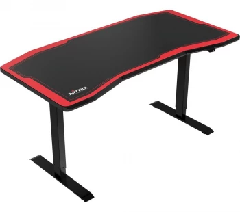 Image of NITRO CONCEPTS D16E Carbon Gaming Desk Black & Red, Black