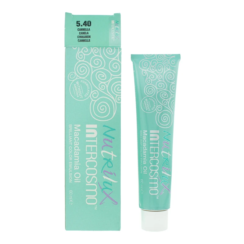 Image of Intercosmo Nutrilux Macadamia Oil 5.40 Cinnamon Hair Colour 60ml