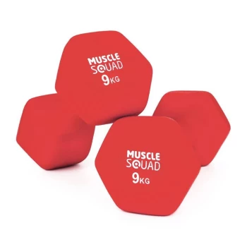 Image of MuscleSquad Neoprene Dumbbells - 2 x 9kg
