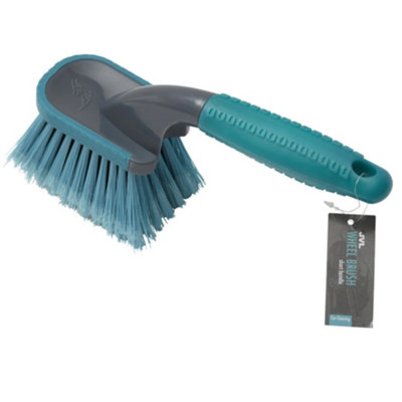 Image of JVL Car Bike Care Cleaning Range Wheel Brush - Short Blue