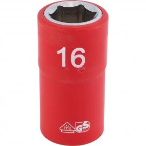 Image of Draper 1/2" Drive VDE Fully Insulated Hexagon Socket Metric 1/2" 16mm
