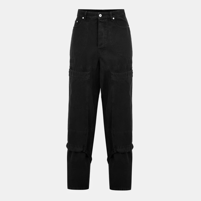 Image of Off White Mens Carpenter Relaxed Fit Straight Leg Jeans Black male 31