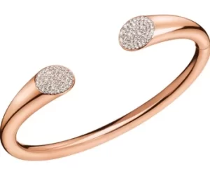 Image of Calvin Klein Brilliant Rose Gold Crystal Detail Ladies Bangle KJ8YPF14010M