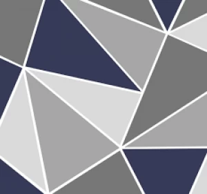 Image of Art For The Home Trinity Geometric Navy Mural Wallpaper Paper