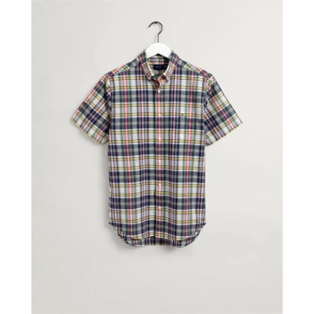 Image of Gant Short Sleeve Colour Check Shirt - Multi