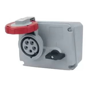 Image of Abb 416Mhs6W Conn, Mains Socket, 16A, 415V, Red