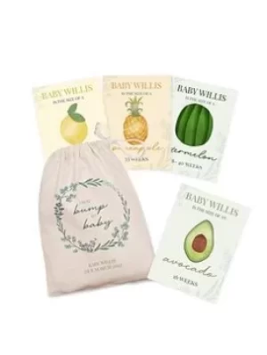 Image of Signature Gifts Pregnancy Milestone Cards In Personalised Keepsake Bag