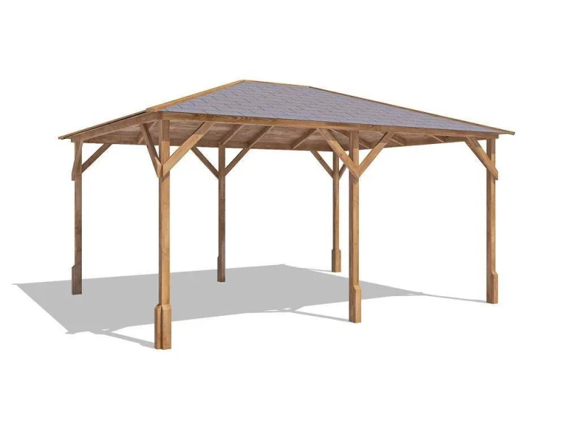 Image of Dunster House Wooden Gazebo Utopia 430 4M X 3M Heavy Duty Garden Shelter, Superfelt Included