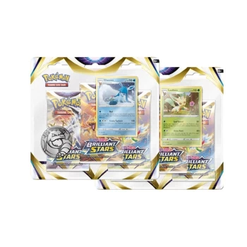 Image of Pokemon TCG: Sword & Shield 9 Brilliant Stars 3 Pack Blister - One At Random