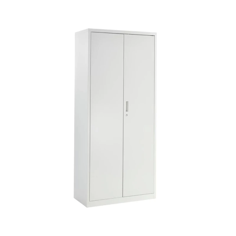 Image of Moderna Metal Storage Cabinet, Lockable 4 Shelf for Office, Bedroom, or Garage in Grey Grey Unisex