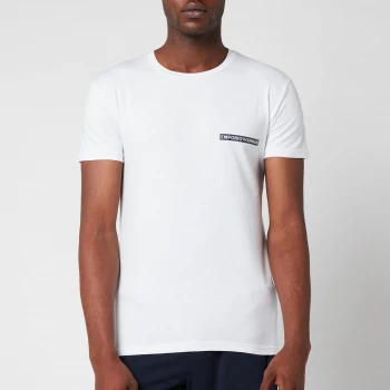 Image of Emporio Armani Icon Logo Lounge Slim Fit T-Shirt White Size S Men