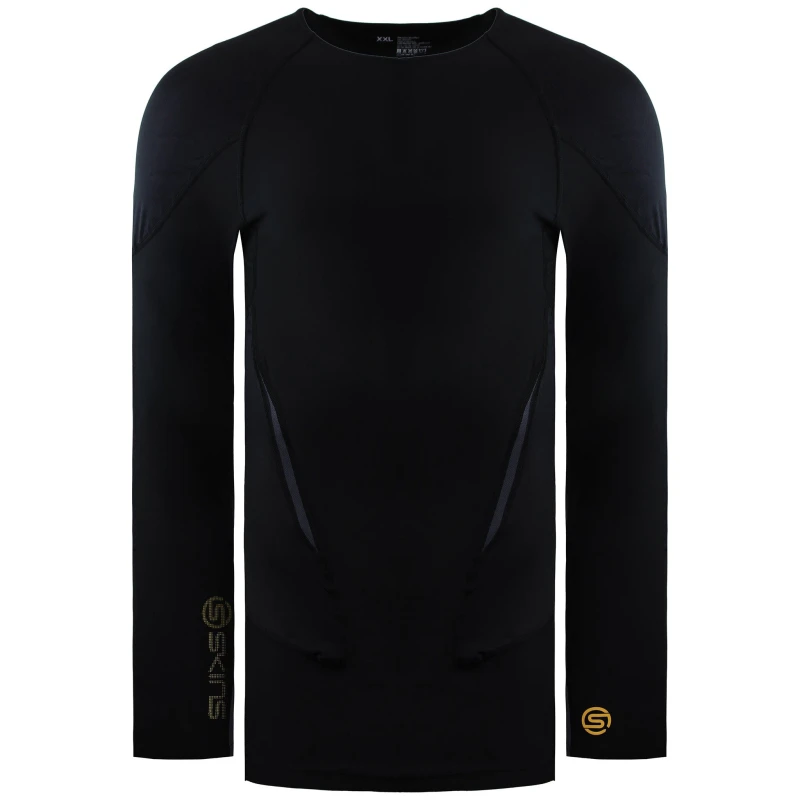 Image of Skins Mens Series-3 400 Black Baselayer Top Size: Small Black Male S