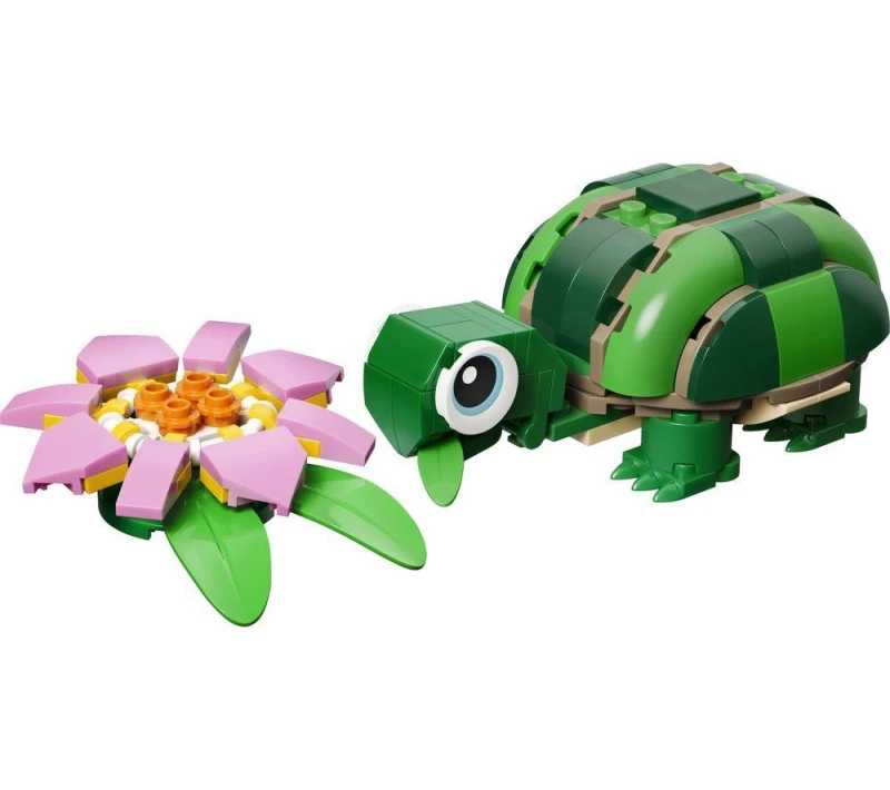 Image of LEGO Creator 31377 3-in-1 Turtle with a Water Lily Flower Set 5702018033203