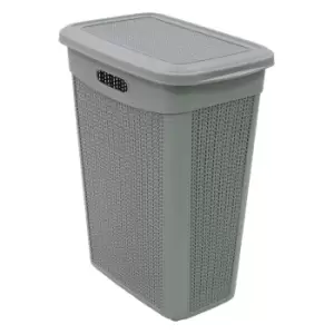 Image of JVL Loop 43L Slim Laundry Basket - Grey