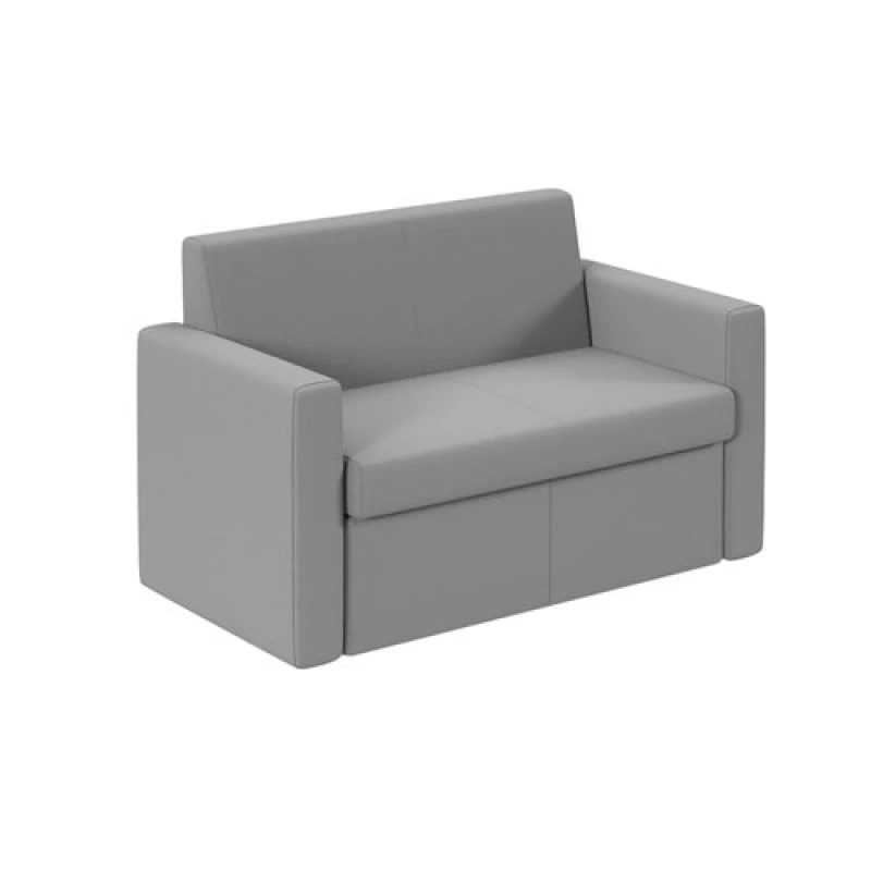 Image of Melody Double Seater Fabric Sofa - Grey