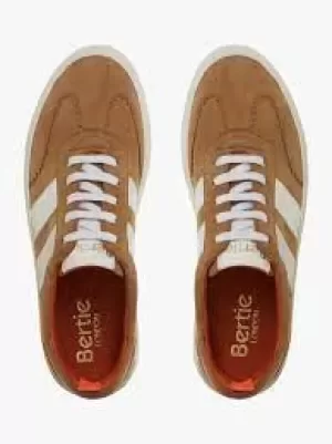 Image of Bertie Camel Leather 'Ernestt' Lace Up Trainers - 3