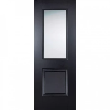 Image of LPD Arnhem Black Primed Glazed Internal Door - 1981mm x 838mm (78 inch x 33 inch)