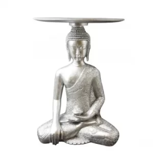 Image of Buddha Table Antique Silver 52.5cm
