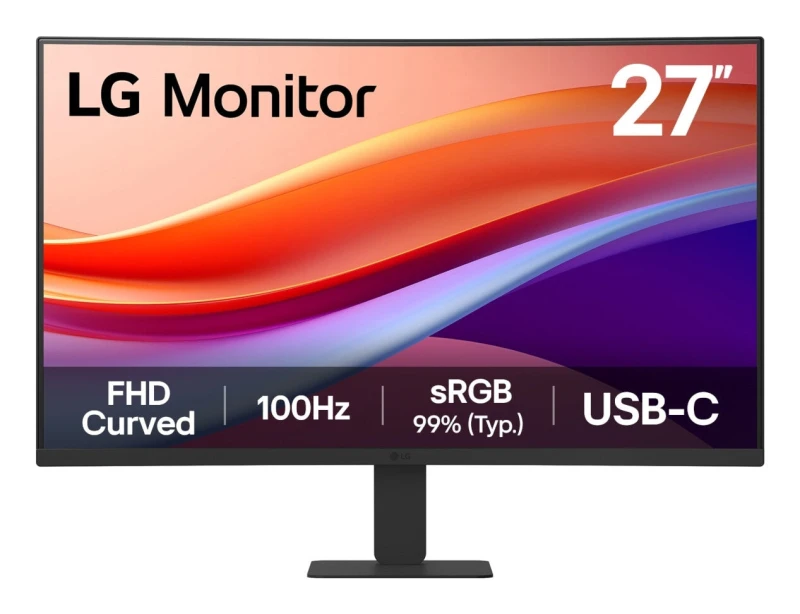 Image of LG 27U421A 27 VA Full HD 100Hz USB-C Curved Monitor 27U421A-B.AEKQ Black
