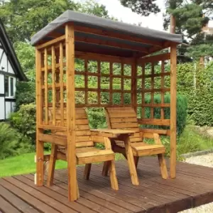 Image of Charles Taylor Henley Twin Seat Arbour with Grey Canopy