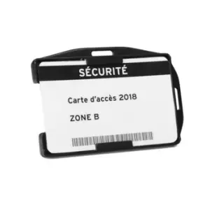 Image of Open faced Double ID card holders Black [Pack 10]