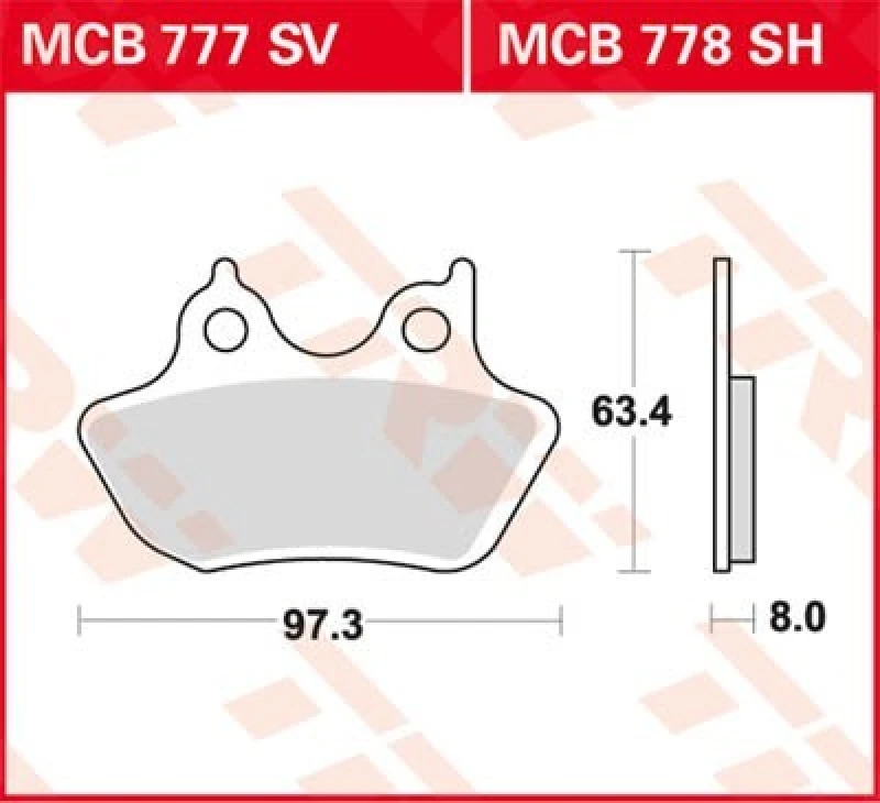 Image of TRW Lucas Sintered lining MCB777SV