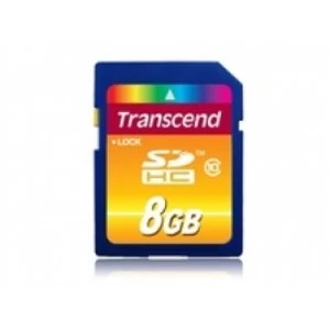 Image of Transcend 8GB Secure Digital High Capacity Class 10 Flash Card TS8GSDHC10
